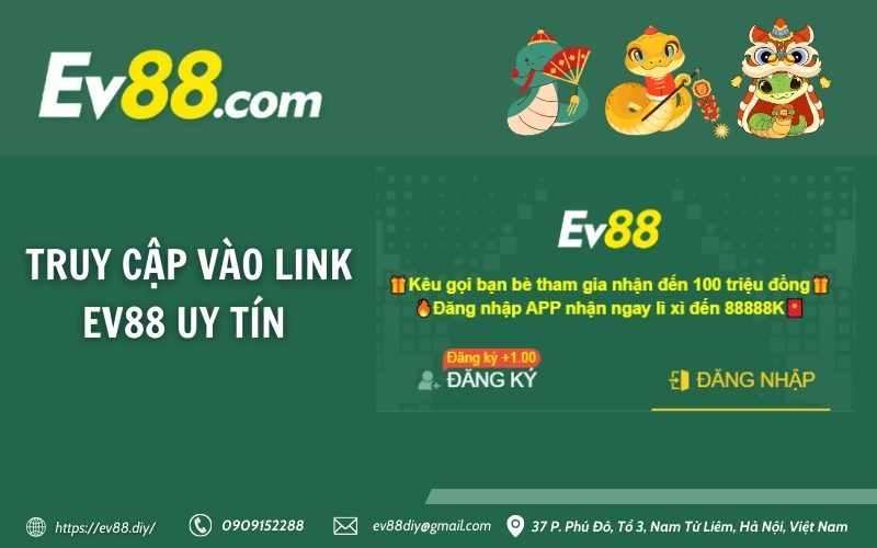 Hướng dẫn đăng nhập Ev88 2 Truy cập vào link Ev88 uy tín
