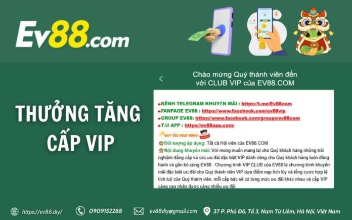 thưởng tăng cấp vip